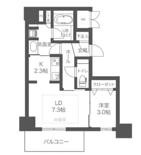 ウェルブライト博多ステーション【12階】の間取り