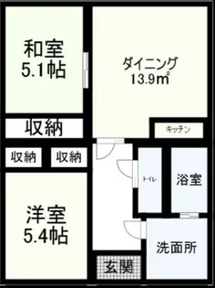 メゾンルミエール【203号室】の間取り
