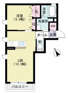 シャーメゾン日ノ出【203号室】の間取り