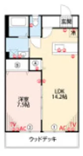 リーフ白壁【1階】の間取り