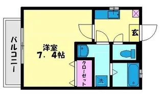 クレフラスト久留米大 B棟【201号室】の間取り