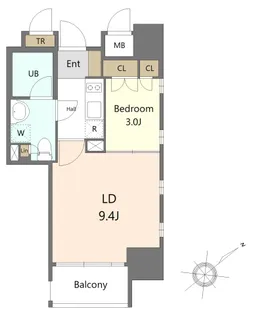 パークレジデンシャル博多【8階】の間取り