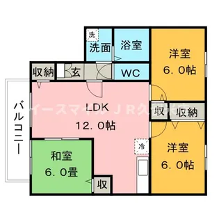 ネオポリス津福【2階】の間取り