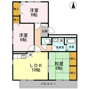 福岡県久留米市小森野2丁目【アパート】の間取り