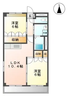 ファインコート北野Ⅱ【1階】の間取り