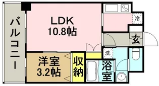 ビエネスタ千代県庁口【8階】の間取り