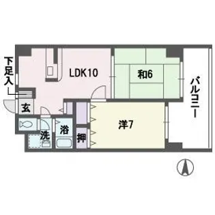 キャメロット・パークビュー【9階】の間取り