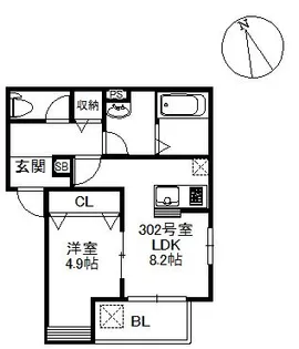 ポラリス久留米南 【2階】の間取り