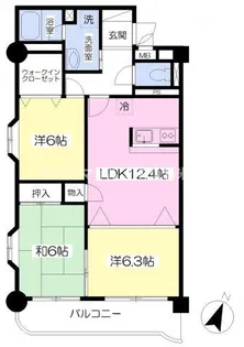 エスペランサフルール【603号室】の間取り