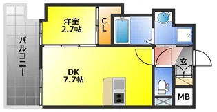 RESIDENCE花畑【6階】の間取り