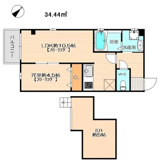 ジェンティーレ美野島Ⅱ【4階】の間取り