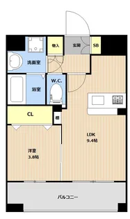 LIBTH南福岡【7階】の間取り