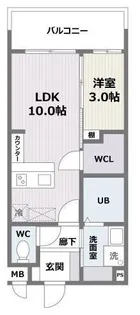エフパルク大橋Ⅱ【101●号室】の間取り