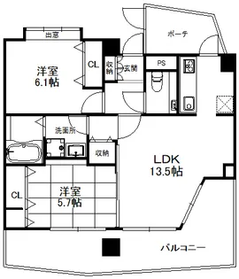 エンクレストけやき通り【7階】の間取り