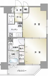 エンクレスト天神CLASS【4階】の間取り