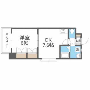 コンドミニアムステーションサイド博多【6階】の間取り