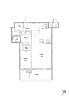 エンクレスト天神南PURE【14階】の間取り