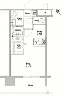エンクレストベイ天神東Ⅱ【13階】の間取り