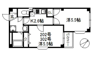 フォンテーヌ博多【2階】の間取り