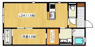 セレッソハイムⅡ【1階】の間取り