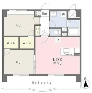 レブリアント板付【8階】の間取り