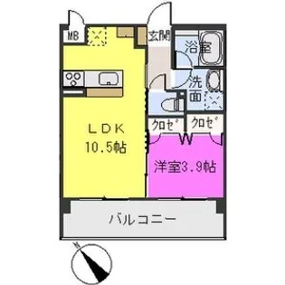 アバンダントsanchiku【4階】の間取り