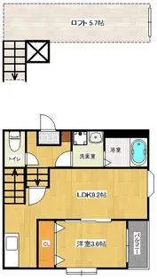 Hブランド博多【1階】の間取り