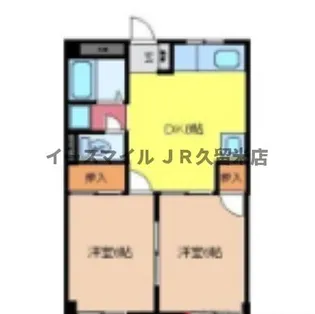 グリーンパークゆのそB【3階】の間取り