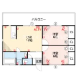 ベラジオ大木A棟【101号室】の間取り