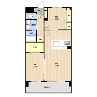 グランドレジデンス高宮【5階】の間取り