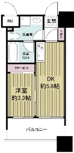 ルネッサンス21博多【5階】の間取り
