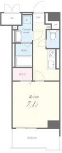 ドゥバーグ渡辺通【8階】の間取り