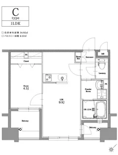 エンクレスト博多駅南CELES【6階】の間取り