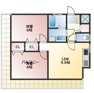 組坂ビル№8【102号号室】の間取り