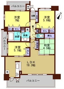アウルステージアン・シオ博多駅南【9階】の間取り