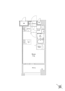 エンクレスト天神南PURE【10階】の間取り