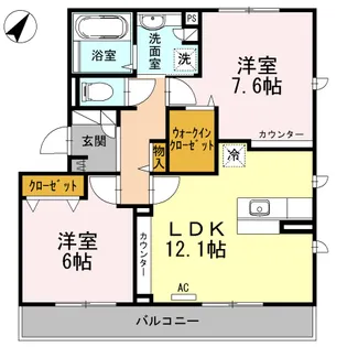 ジョアセジュール博多南 2号館【2階】の間取り