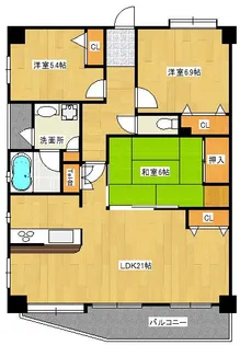 ロフティ城南セントラルタワー【5階】の間取り