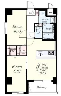 レイ和白【4階】の間取り