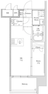 エンクレスト天神南PURE【2階】の間取り