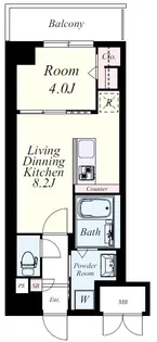 グランドアセント【4階】の間取り