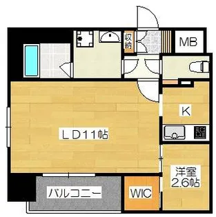 ネストピア天神東Ⅲ【8階】の間取り