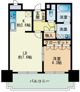 RJRプレシア博多駅前【4階】の間取り