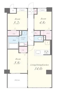 APエルテージ地行【6階】の間取り