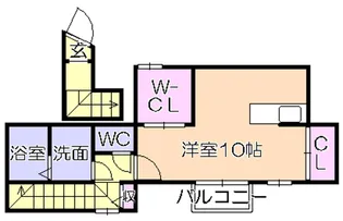 キャッスルウォールカーサ【101号室】の間取り