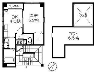 トルナーレ美野島【2階】の間取り