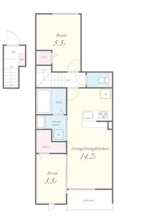 Jウィング【2階】の間取り