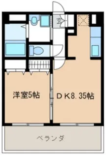 パークフラッツ博多吉塚【6階】の間取り