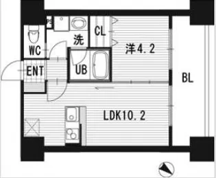 ビエラコート博多駅前【12階】の間取り