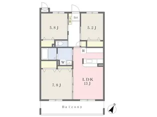 ティアラみねトマト館【5階】の間取り